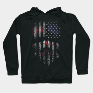 USA flag face Hoodie